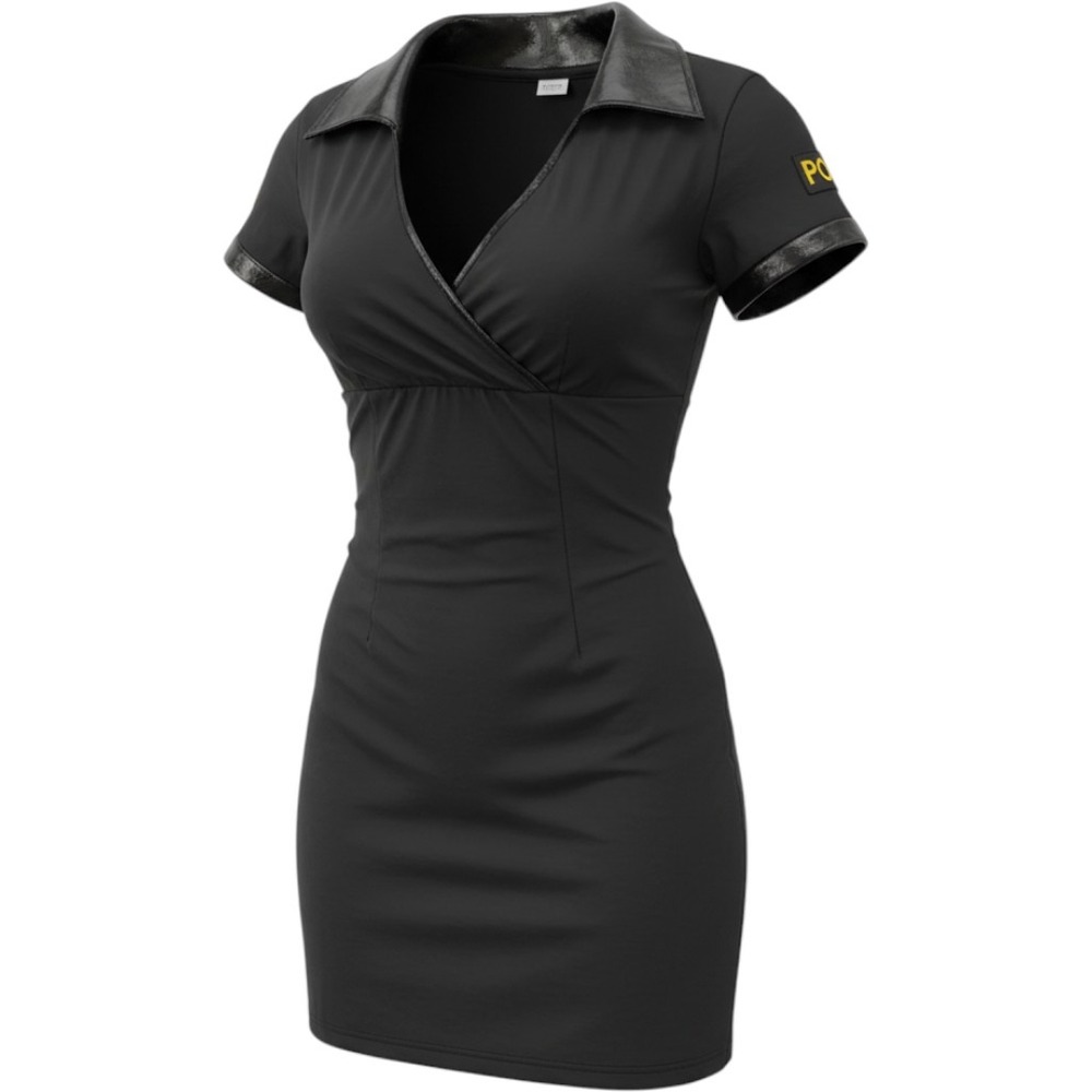 Spirit Halloween Dirty Cop Police Costume Dress Women's 1X Black Plus Size